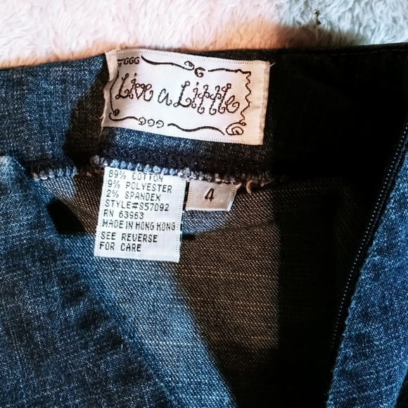 Live a little jean skirt - Picture 3 of 4